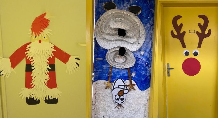 ?Les portes de l&rsquo;école en version »fêtes de fin d&rsquo;année »??❄️?⛄?
