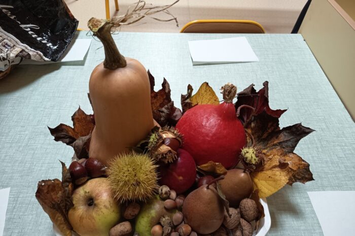 ??Automne? : le panier du maître et notre récolte